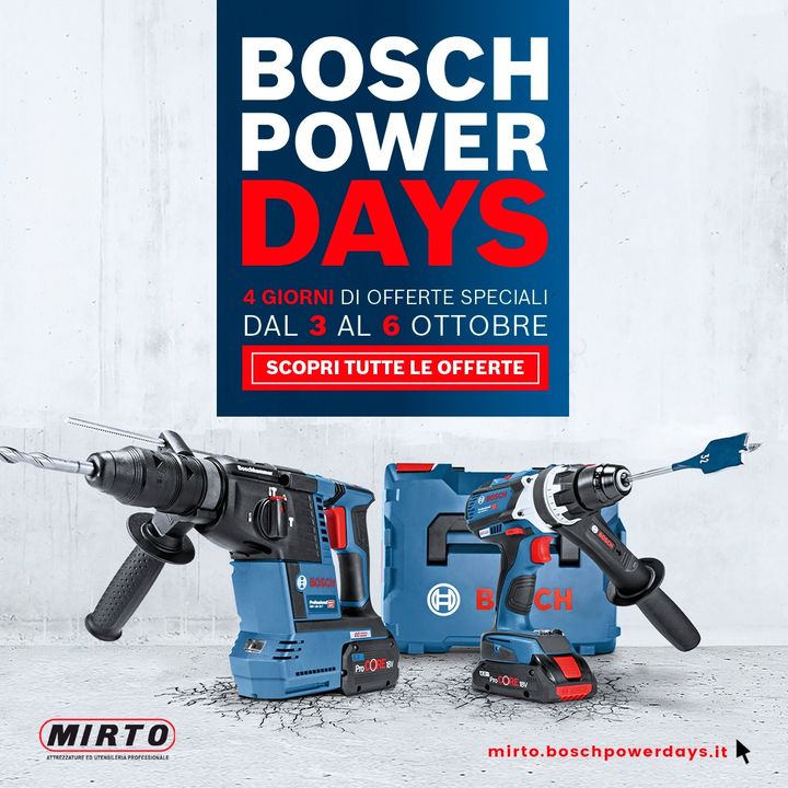 👉 #BOSCH #POWER #DAYS ‼

Un appuntamento da non perdere! 4